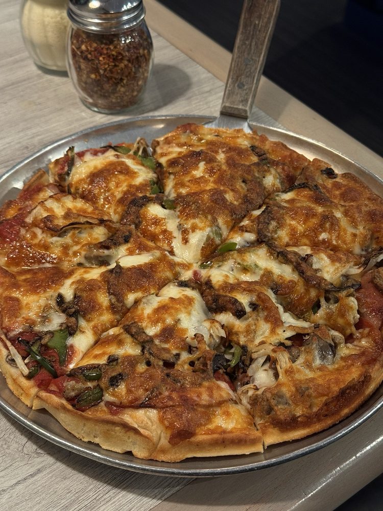 Hand-tossed pizza from the Athens menu